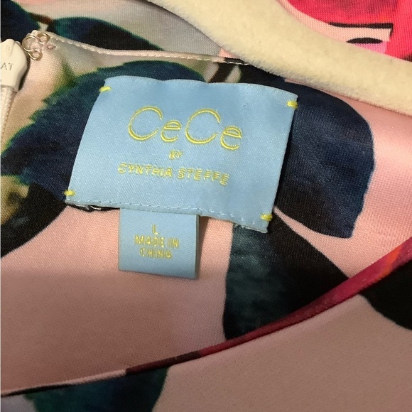 CeCe by Cynthia Steffe‎ Romantic Flower Print Shift Dress Size L - Picture 4 of 8